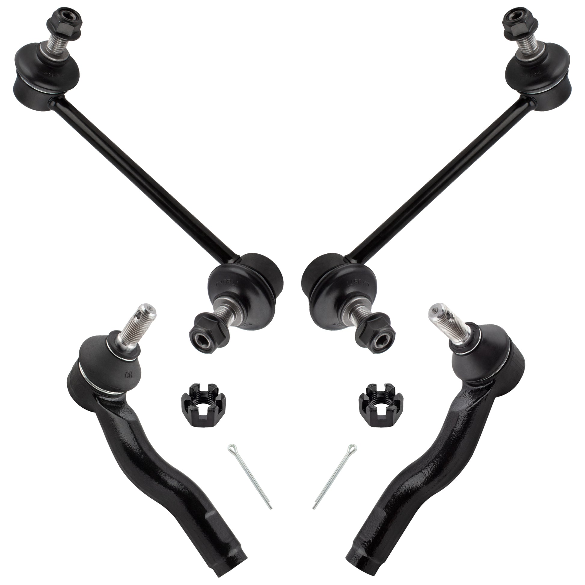 BOXI 4pcs Front Sway Bar Links Outer Tie Rods Fit for Mazda 6 2003 2004 2005 2006 2007 2008 2.3L