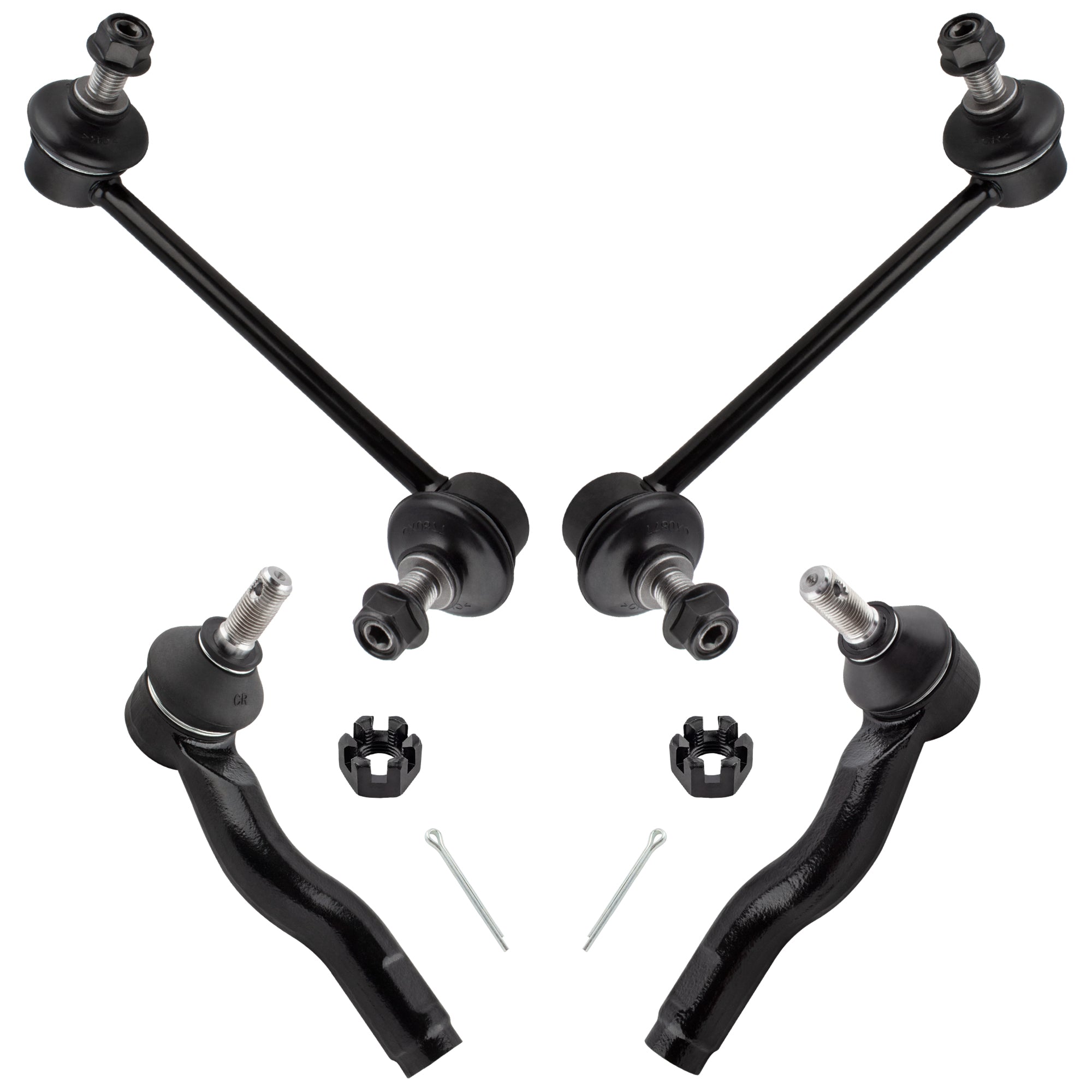BOXI 4pcs Front Sway Bar Links Outer Tie Rods Fit for Mazda 6 2003 2004 2005 2006 2007 2008 2.3L