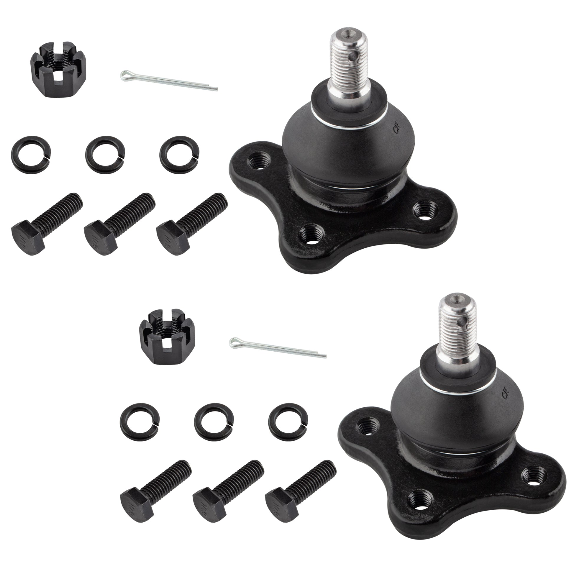 BOXI (Set of 4) Front Upper Ball Joints + Outer Tie Rod Ends fit for Mazda B2000 1986-1987 — product photo 2