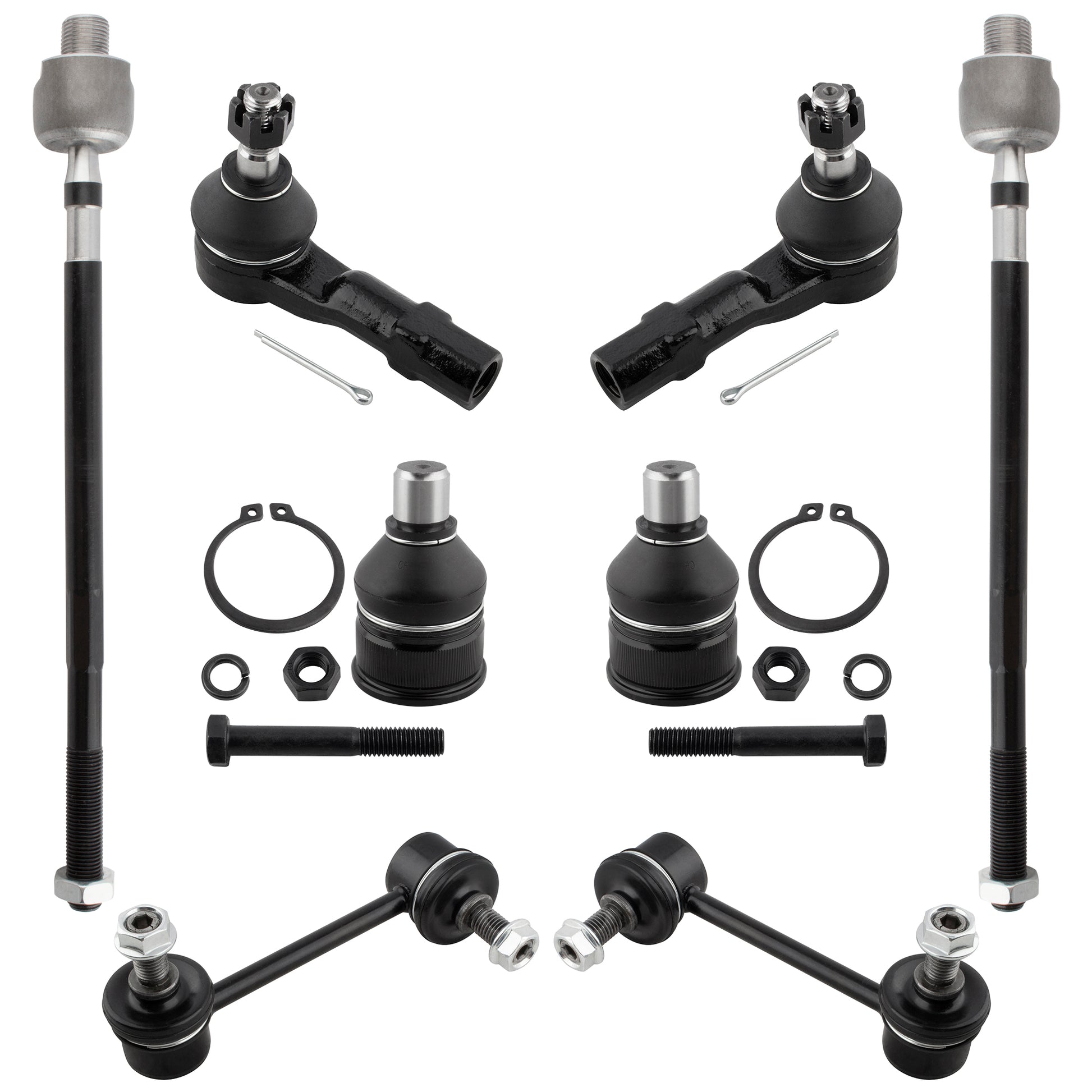 BOXI 8pc Front Sway Bars Ball Joints Tie Rods Fit for Mazda 626 1993-1995 MX-6 1993-1997