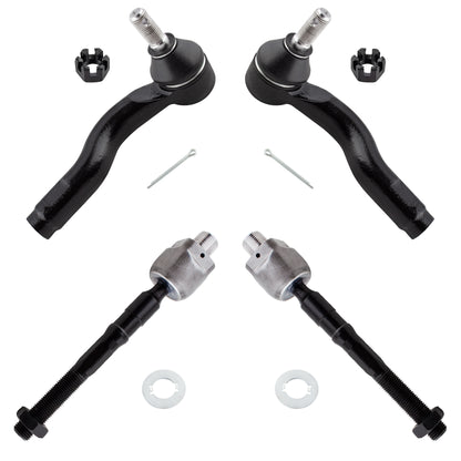 BOXI (Set of 4) Front Suspension Kit Front Inner & Outer Tie Rod Ends Fits for Mazda 6 2003 2004