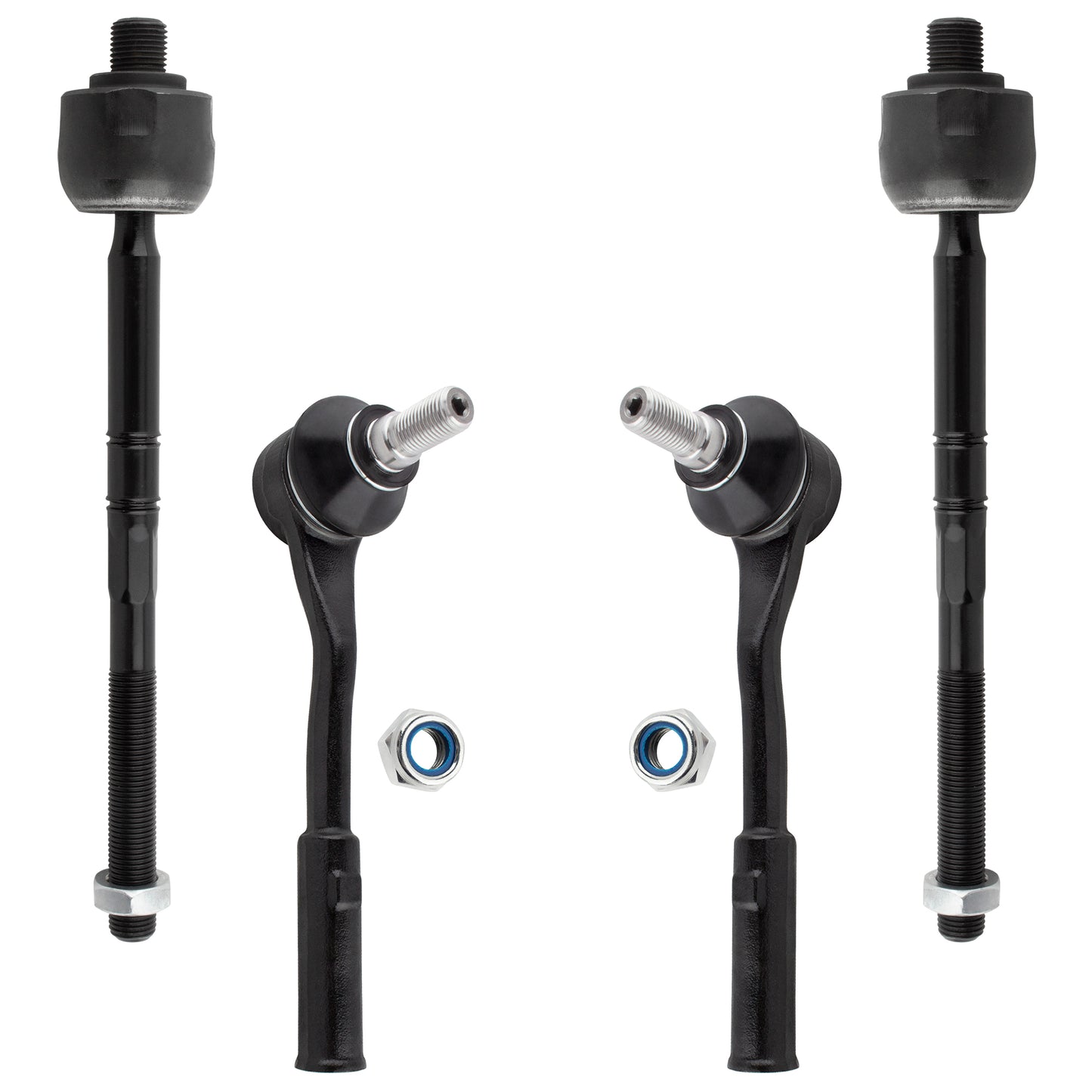 BOXI 4pcs Front Inner Outer Tie Rod Ends Fit for Mercedes Benz CL500 CL55 AMG CL600 CL65 AMG S350