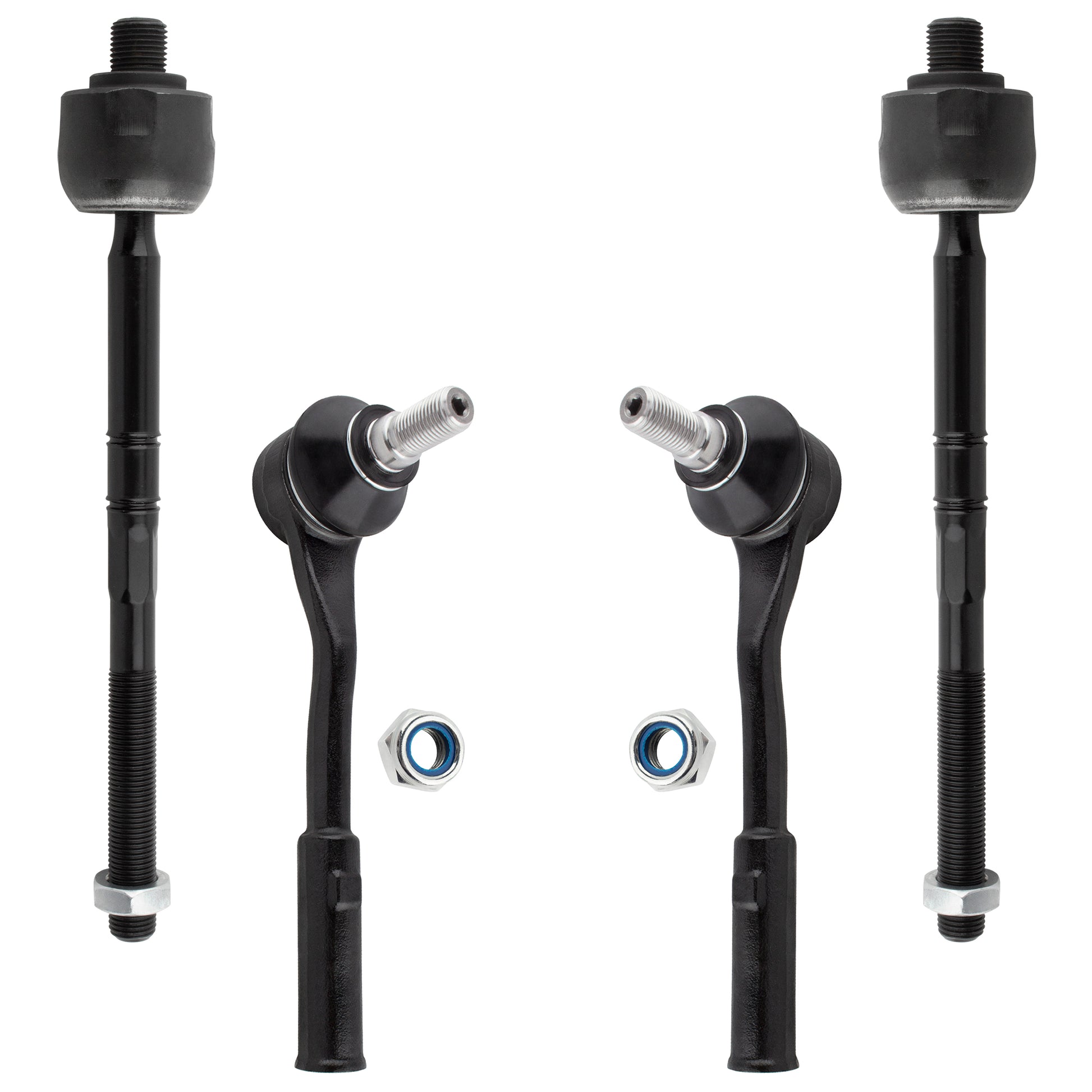 BOXI 4pcs Front Inner Outer Tie Rod Ends Fit for Mercedes Benz CL500 CL55 AMG CL600 CL65 AMG S350