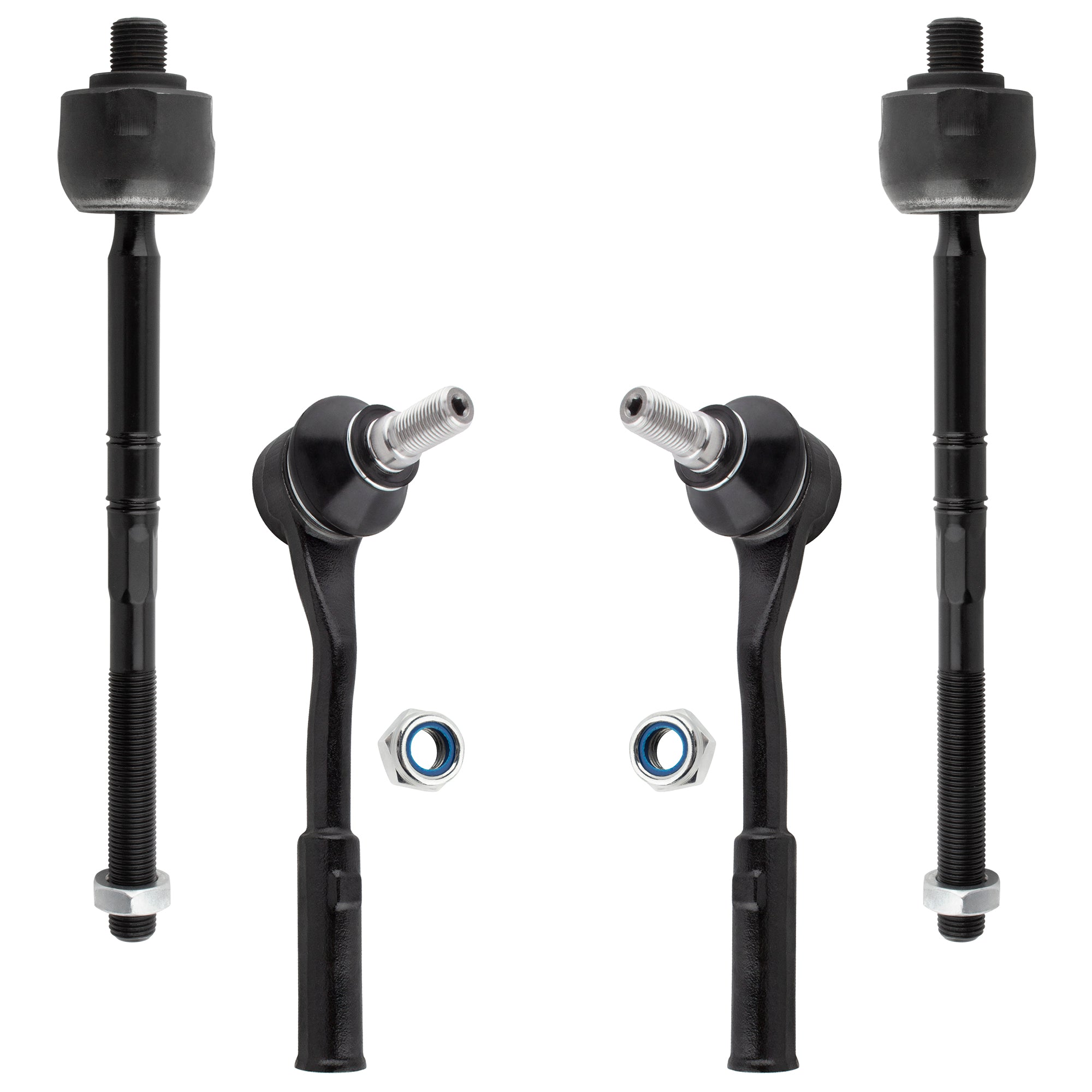 BOXI 4pcs Front Inner Outer Tie Rod Ends Fit for Mercedes Benz CL500 CL55 AMG CL600 CL65 AMG S350