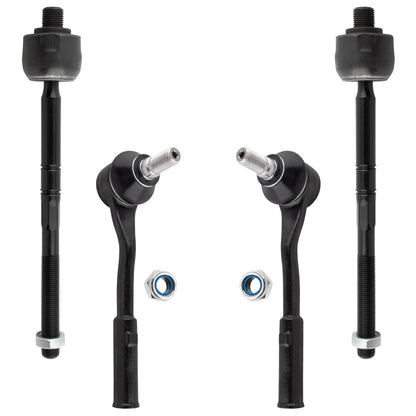 BOXI 4pcs Front Inner Outer Tie Rod Ends Fit for Mercedes Benz CL500 CL55 AMG CL600 CL65 AMG S350