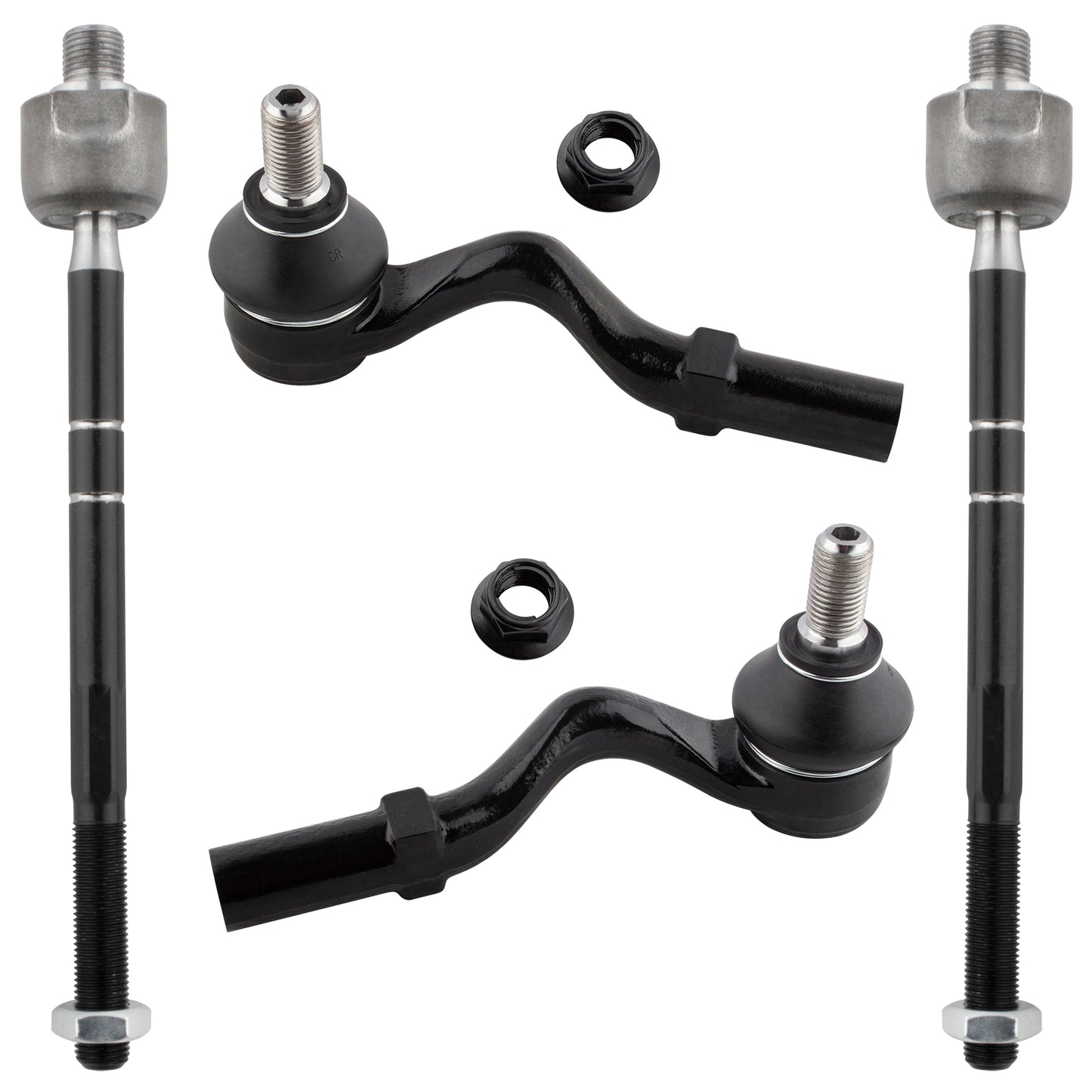 BOXI (Set of 4) Front Inner & Outer Tie Rod Ends fit for Mercedes-Benz E300 1996-1999