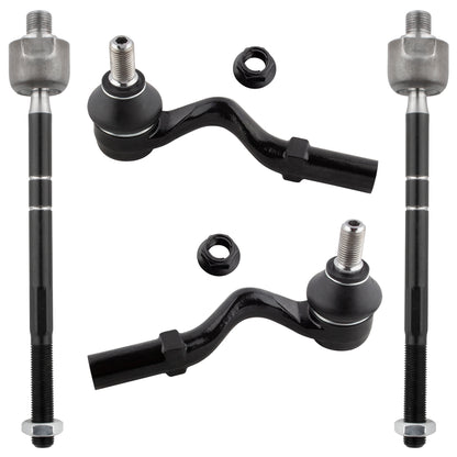 BOXI (Set of 4) Front Inner & Outer Tie Rod Ends fit for Mercedes-Benz E300 1996-1999