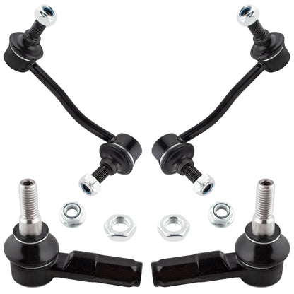 BOXI (Set of 4) Front Stabilizer Sway Bar Links and Outer Tie Rods Fit for Dodge Sprinter 2500
