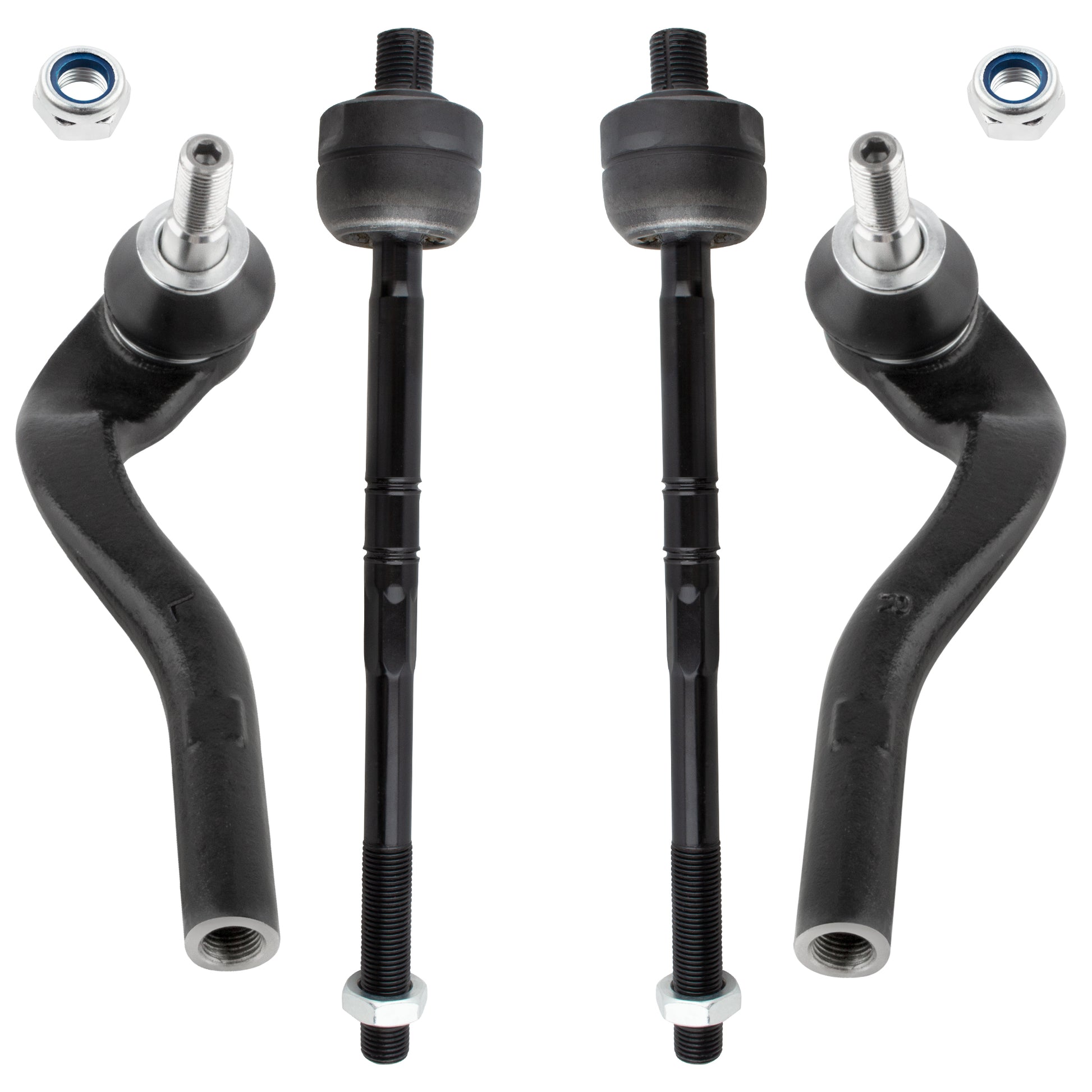 BOXI 4pcs Front Inner Outer Tie Rod Ends Fit for Mercedes-Benz E250 2014-2016