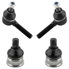 BOXI (Set of 4) Front Outer Tie Rods + Lower Ball Joints Fit for Mercedes-Benz 300Ce 300D 300E