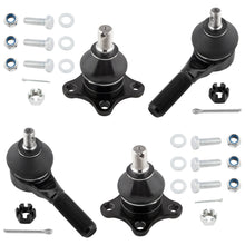 BOXI 4pcs Front Lower Ball Joints & Outer Tie Rods Fit for Mitsubishi Mighty Max 1990 1991 1992
