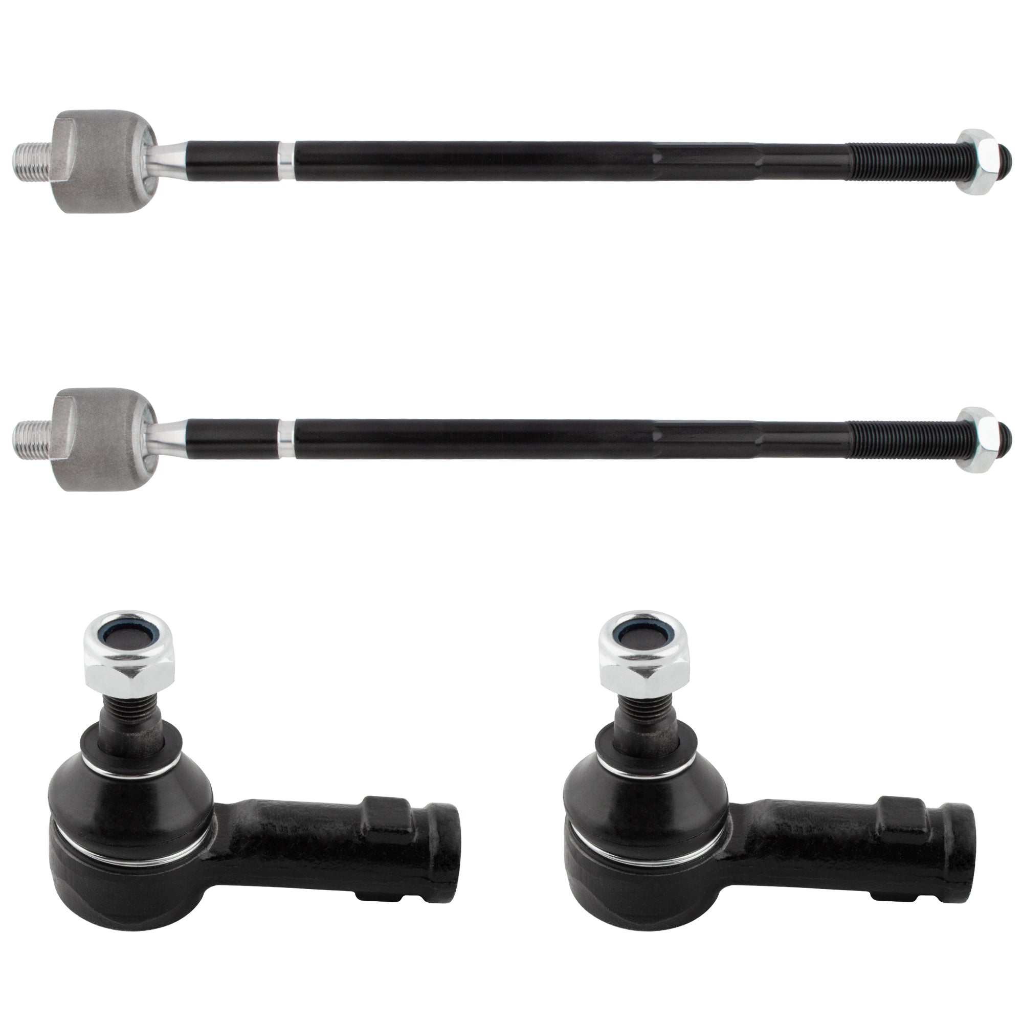 BOXI 4pcs Front Inner Outer Tie Rod Kit Fit for Mitsubishi Outlander 2007 2008 2009 2010 2011 2012