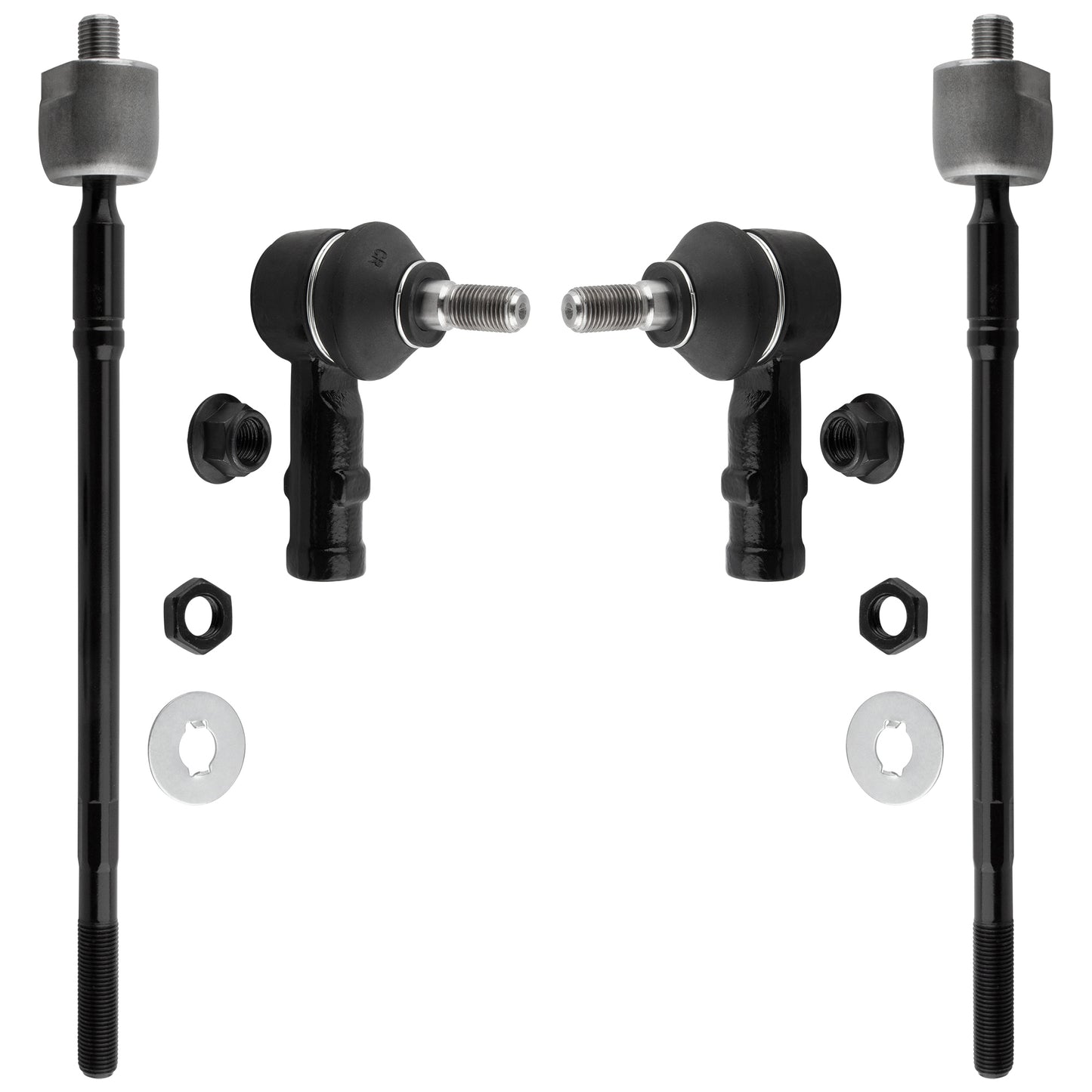 BOXI (Set of 4) Front Inner Outer Tie Rod Ends Fit for Mitsubishi Eclipse 2006 2007 2008 2009 2010