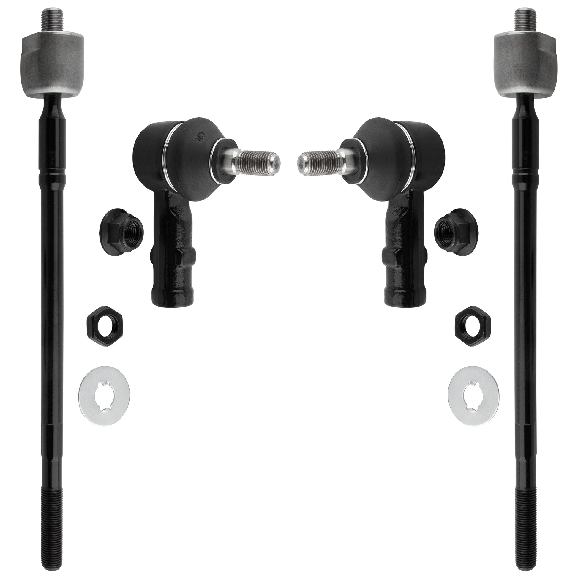 BOXI (Set of 4) Front Inner Outer Tie Rod Ends Fit for Mitsubishi Eclipse 2006 2007 2008 2009 2010