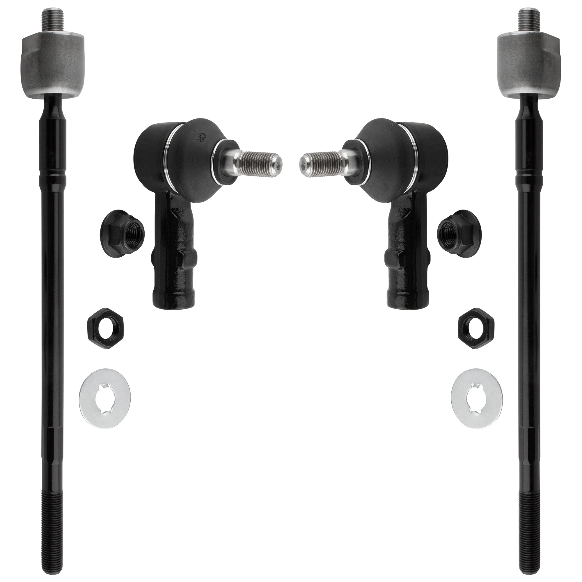 BOXI (Set of 4) Front Inner Outer Tie Rod Ends Fit for Mitsubishi Eclipse 2006 2007 2008 2009 2010