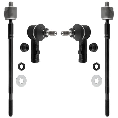 BOXI (Set of 4) Front Inner Outer Tie Rod Ends Fit for Mitsubishi Eclipse 2006 2007 2008 2009 2010