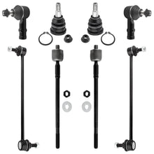 BOXI (Set of 8) Front Sway Bar End Links + Inner Outer Tie Rods + Lower Ball Joints fit
