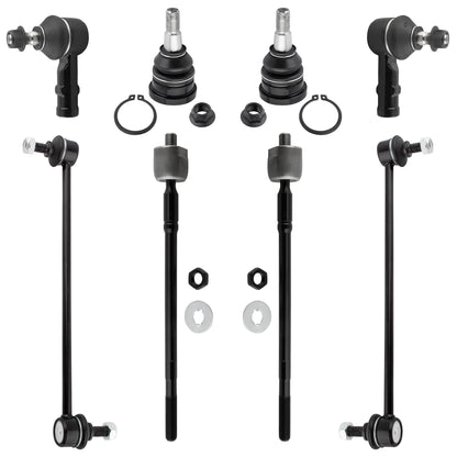 BOXI (Set of 8) Front Sway Bar End Links + Inner Outer Tie Rods + Lower Ball Joints fit
