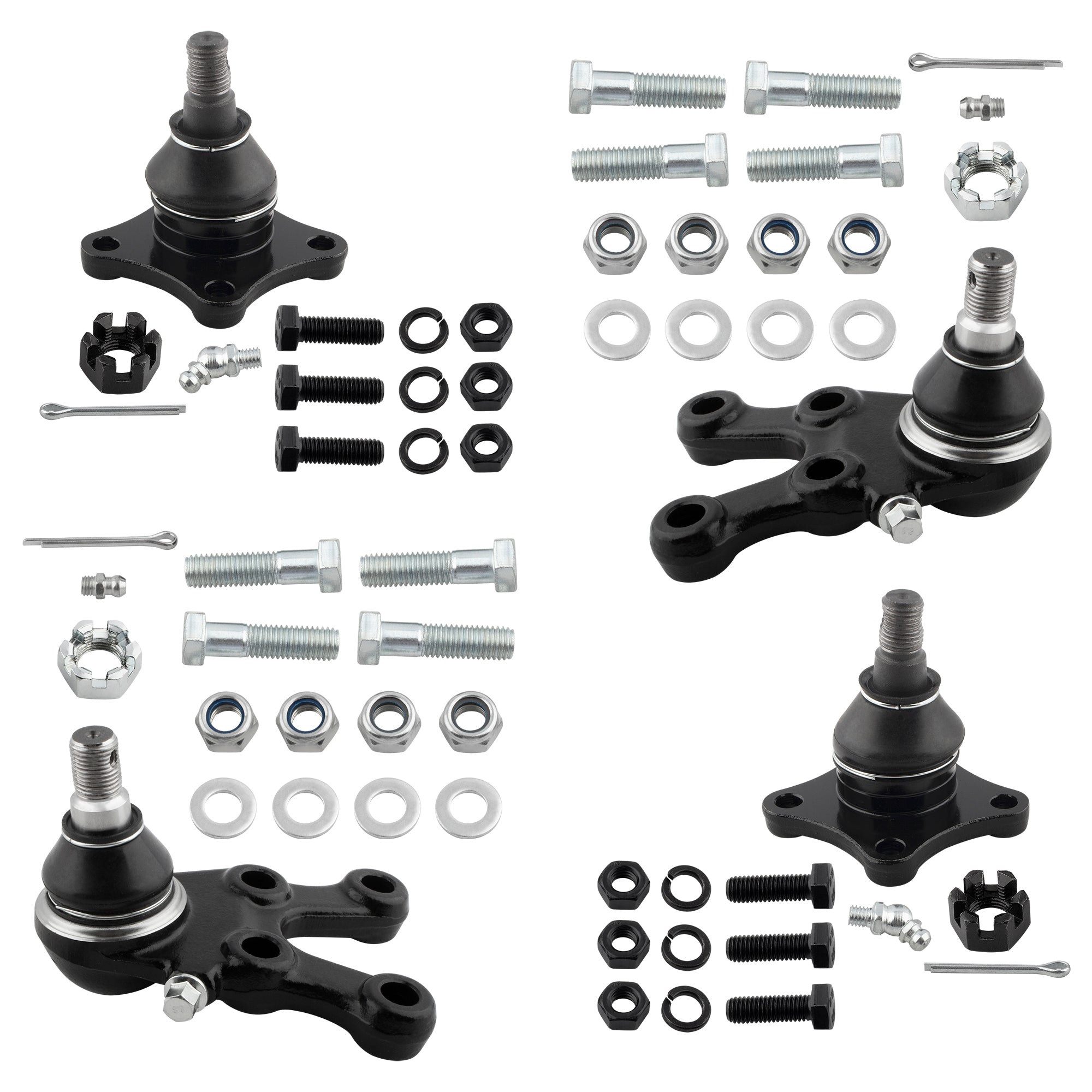 BOXI Ball Joints Front Lower and Upper Kit 4pc K9753 K9754 K9755 for Mitsubishi Montero 1992-2000
