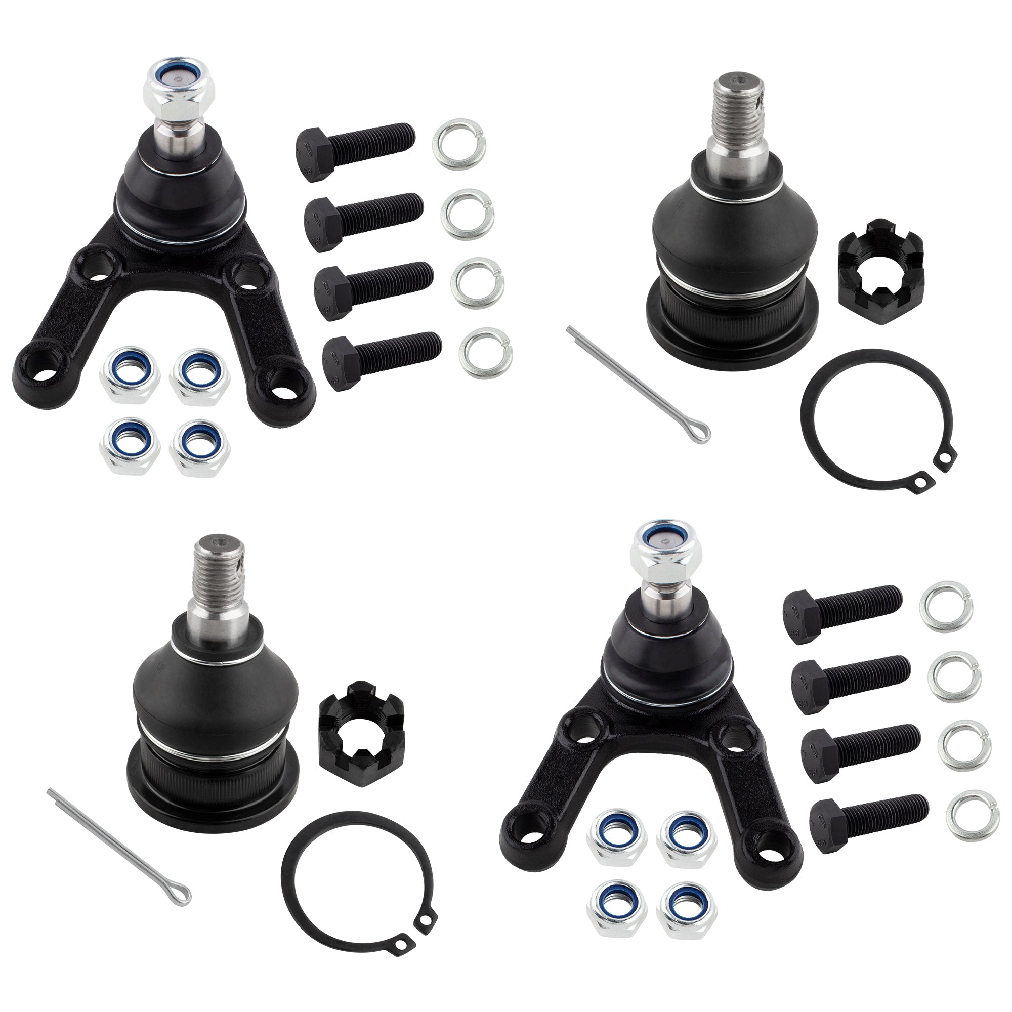 BOXI 4pc Front Lower Upper Ball Joint Kit Fits for Dodge Raider 1987-1989