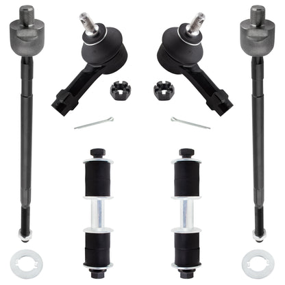 BOXI 6pc Front Tie Rods Sway Bars Fit for Mitsubishi Lancer 2002 2003 2004 2005 2006 2007 FWD