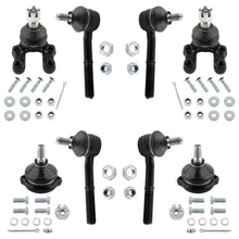 BOXI 8pcs Front Upper Lower Ball Joints & Inner Outer Tie Rods Fit for Nissan D21 1994 4WD