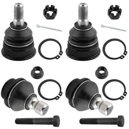 BOXI 4pcs Front Upper & Lower Ball Joints Fit for Nissan Frontier 2005-2019