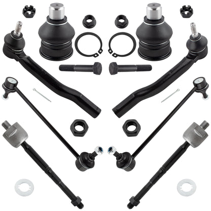 BOXI (Set of 8) Front Sway Bar End Links + Inner Outer Tie Rods + Front Lower Ball Joints fit