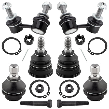 BOXI 6pcs Front Sway Bar Ball Joint Kit Fit for Nissan Frontier 2005-2019