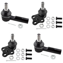 BOXI 4pcs Front Lower Ball Joints & Outer Tie Rod Ends Fit for Nissan Pathfinder 1996 1997 1998