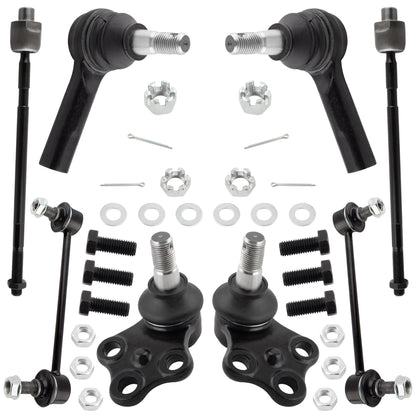 BOXI 8pcs Front Lower Ball Joints + Sway Bars + Tie rods Fit for Nissan Pathfinder 1996-2004