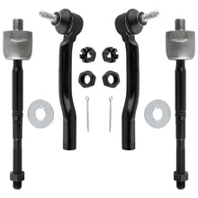 BOXI 4pcs Front and Inner Outer Tie Rod Ends Fit for Nissan Cube 2009-2014
