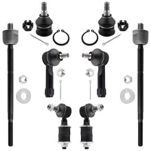 BOXI (Set of 8) Front Inner Outer Tie Rod Ends + Lower Ball Joints + Stabilizer Sway Bar End Links