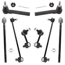 BOXI (Set of 8) Front Inner & Outer Tie Rods + Front & Rear Stabilizer Sway Bar End Link Kit