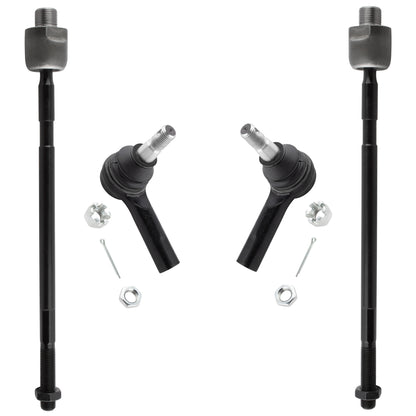 BOXI (Set of 4) Front Inner and Outer Tie Rod End Set fit for Nissan Pathfinder 1996 1997 1998 1999