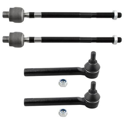 BOXI 4pcs Front Inner and Outer Tie Rod Ends Fit for Nissan Murano 2005 2006 2007 Sport Utility