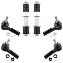 BOXI (Set of 6) Front Sway Bar Link + Inner & Outer Tie Rod Kit fit for Nissan Xterra 2000 2001