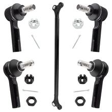 BOXI (Set of 5) Front Inner & Outer Tie Rods + Center Link Kit Fit for Nissan Frontier 1998 1999