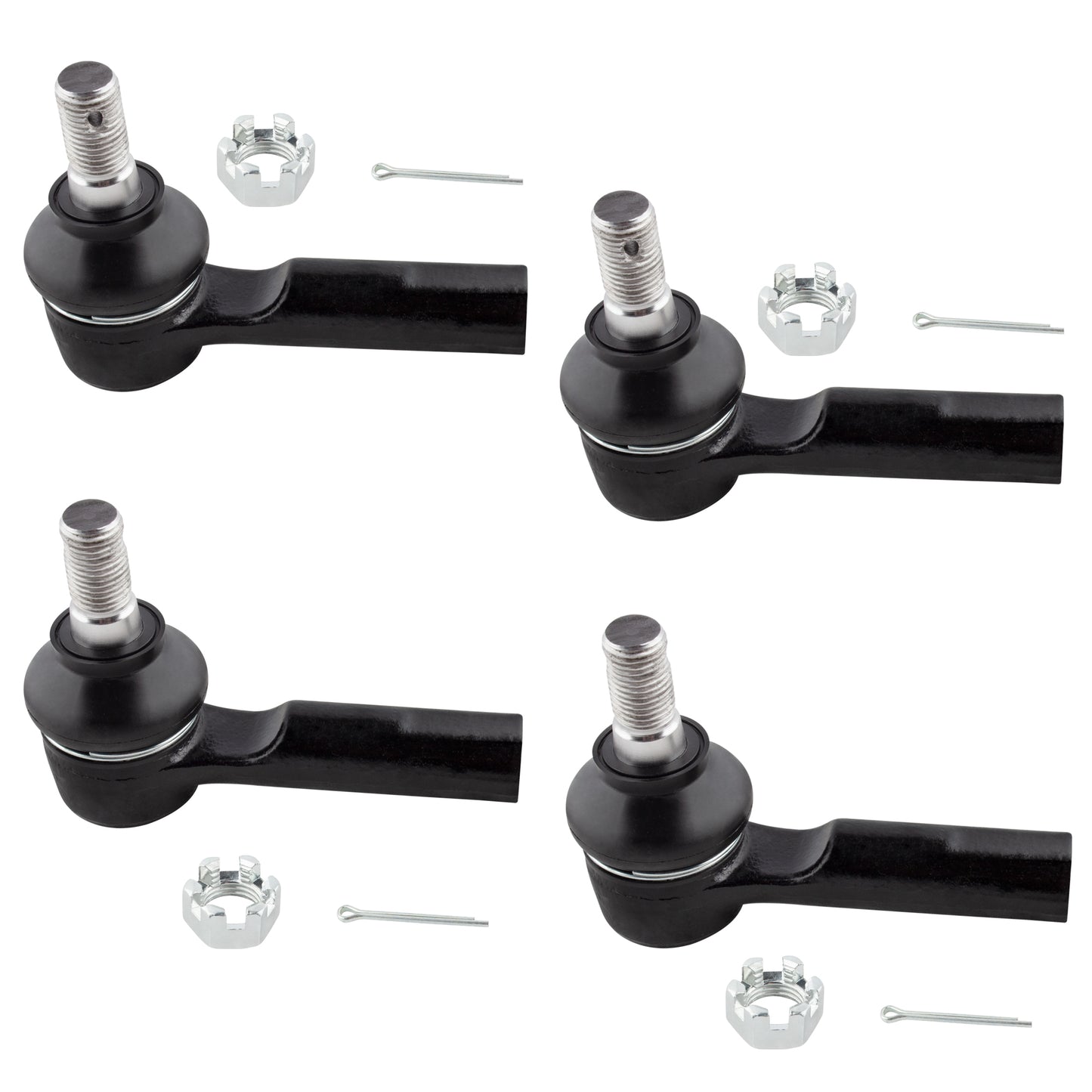 BOXI 4pcs Front Inner and Outer Tie Rod End Links Fit for for Nissan Frontier 1999-2004 3.3L