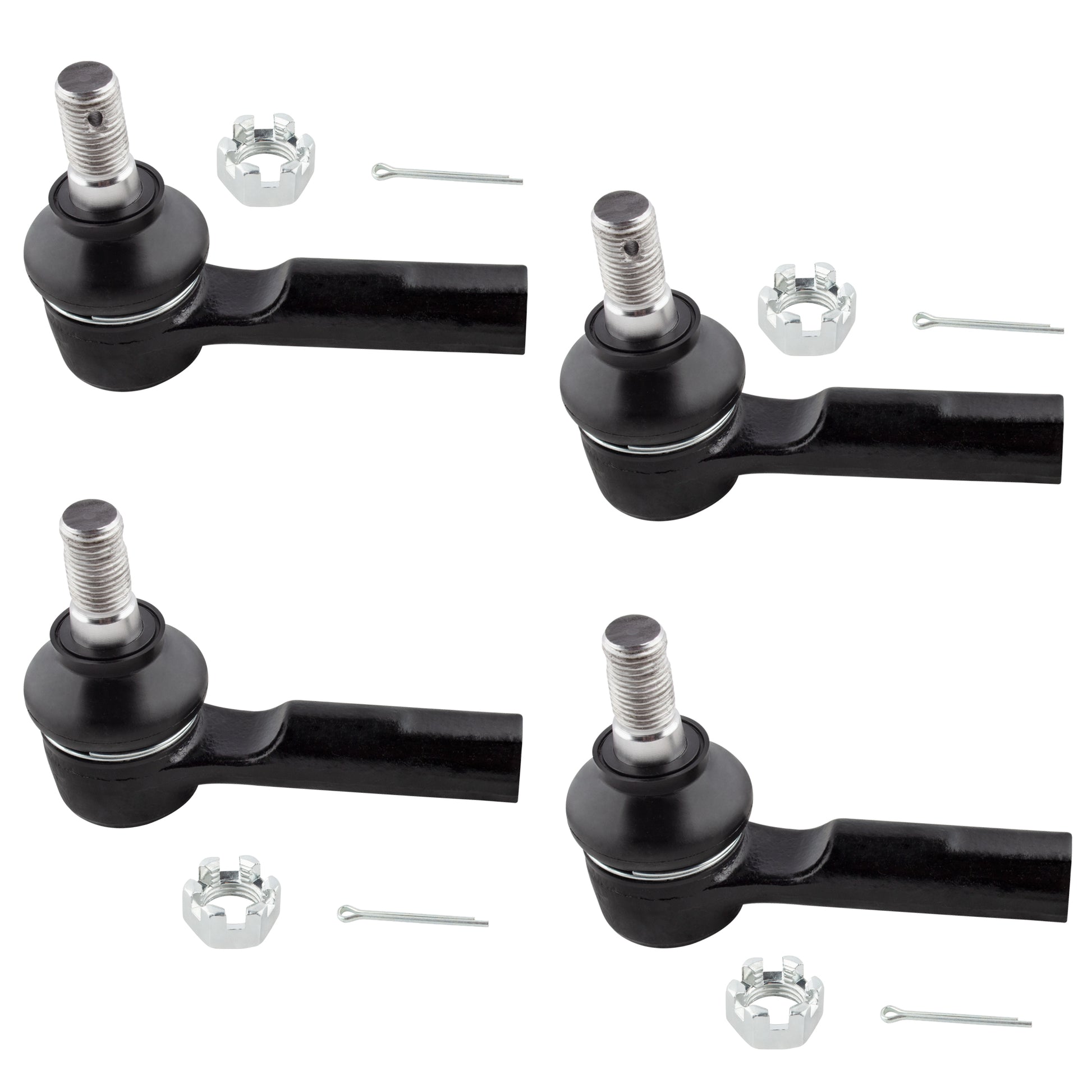 BOXI 4pcs Front Inner and Outer Tie Rod End Links Fit for for Nissan Frontier 1999-2004 3.3L