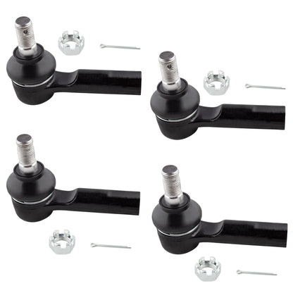 BOXI 4pcs Front Inner and Outer Tie Rod End Links Fit for for Nissan Frontier 1999-2004 3.3L
