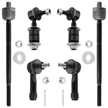 BOXI (Set of 6) Front Inner Outer Tie Rod Ends + Stabilizer Sway Bar End Link Kit Fit for Nissan
