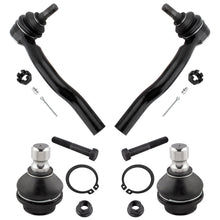BOXI (Set of 4) Front Lower Ball Joints + Outer Tie Rods fit for Nissan Armada 2005-2019