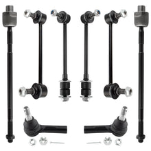 BOXI (Set of 8) Front Inner Outer Tie Rods + Front Rear Sway Bar Links fit for Nissan Pathfinder