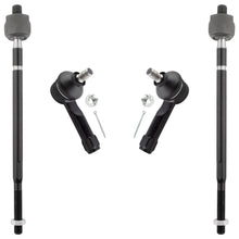 BOXI 4pcs Front Inner and Outer Tie Rods EV401 ES2814 for Nissan Altima 1998-2001, Inner & Outer