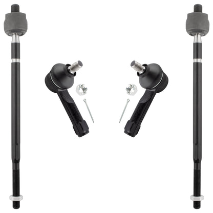 BOXI 4pcs Front Inner and Outer Tie Rods EV401 ES2814 for Nissan Altima 1998-2001, Inner & Outer