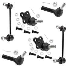 BOXI (Set of 6) Front Lower Ball Joints Outer Tie Rod Ends Sway Bar End Links Kit Fit for Nissan