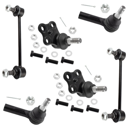 BOXI (Set of 6) Front Lower Ball Joints Outer Tie Rod Ends Sway Bar End Links Kit Fit for Nissan