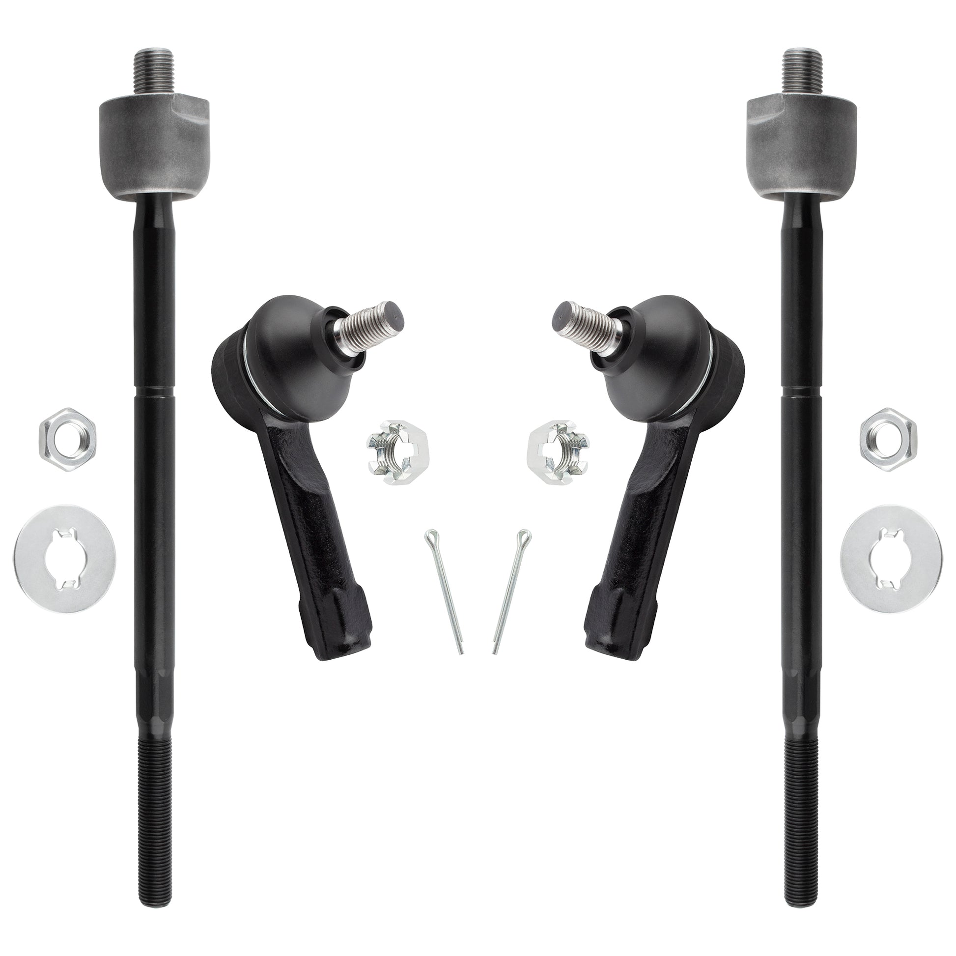 BOXI 4pcs Front Inner Outer Tie Rods Fit for Nissan 200SX 1995 1996 1997 1998