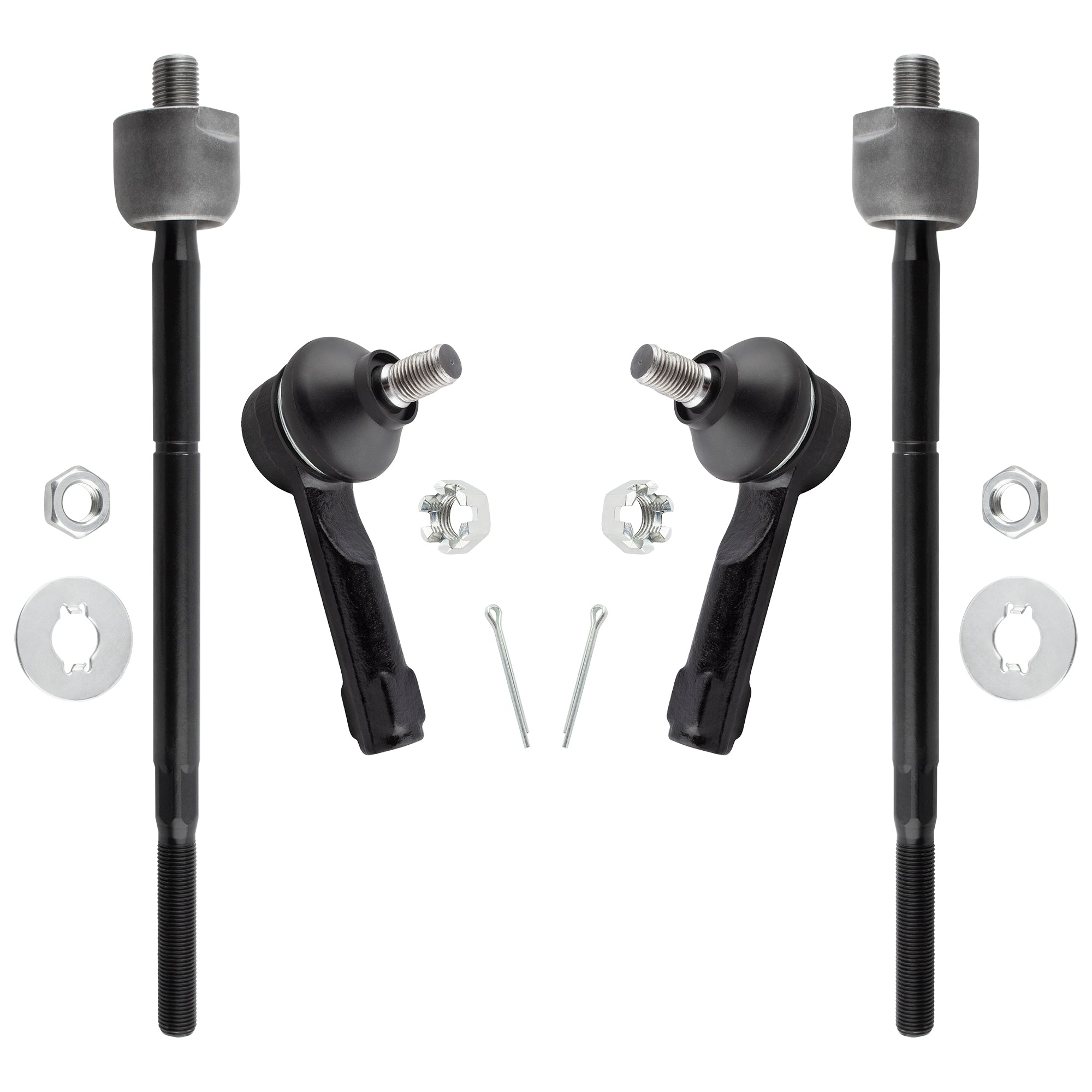 BOXI 4pcs Front Inner Outer Tie Rods Fit for Nissan 200SX 1995 1996 1997 1998